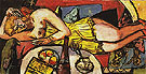 Woman Resting Frau Welt 1940 - Max Beckmann reproduction oil painting