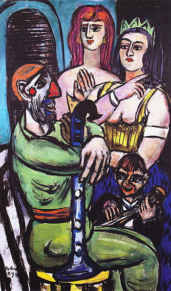 Clown with Women and Small Clown 1950 - Max Beckmann reproduction oil painting