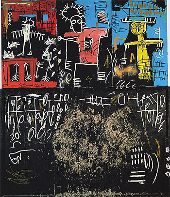Untitled Black Tar and Feathers 1982 - Jean-Michel-Basquiat reproduction oil painting