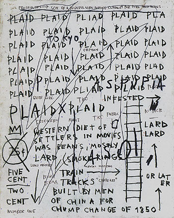 Untitled Plaid 1982 - Jean-Michel-Basquiat reproduction oil painting
