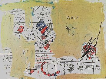 Wolf Sausage - Jean-Michel-Basquiat reproduction oil painting