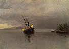 Wreck of the Ancon in Loring Bay Alaska 1889 - Albert Bierstadt reproduction oil painting