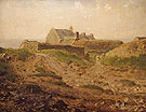 Priory at Vauville Normandy c1872 - Jean Francois Millet reproduction oil painting