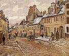 Pontoise the Road to Gisors in Winter 1873 - Camille Pissarro reproduction oil painting