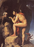 Oedipus and the Sphinx 1808 - Jean-Auguste-Dominique-Ingres reproduction oil painting