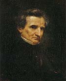 Portrait of Hector Berlioz 1850 - Gustave Courbet reproduction oil painting