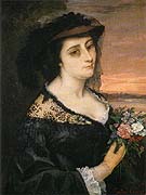 Portrait of Laure Borreau 1863 - Gustave Courbet reproduction oil painting