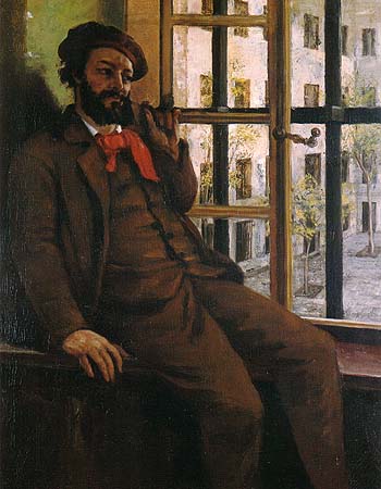 Self Portrait at Sainte Pelagie c1872 - Gustave Courbet reproduction oil painting