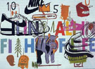 Aging Ali in Fight of Life - Jean-Michel-Basquiat reproduction oil painting