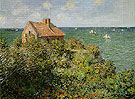 Fishermans Cottage on the Cliffs at Varengeville 1882 - Claude Monet reproduction oil painting