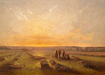 Last Rays of the Sun on a Field of Sainfoin 1870 - Antoine Chintreuil reproduction oil painting