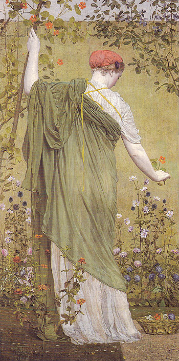 A Garden 1869 - Albert Moore reproduction oil painting