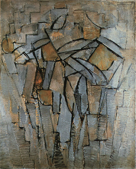 Composition in Grey Blue 1913 - Piet Mondrian reproduction oil painting