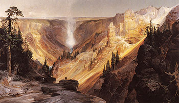 The Grand Canyon of the Yellowstone 1872 - Thomas Moran reproduction oil painting