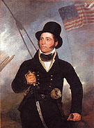 Portrait of Captain Samuel C Reid 1815 - John Wesley Jarvis reproduction oil painting