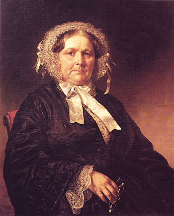 Portrait of Mrs Thomas Goulding 1858 - Charles Loring Elliott reproduction oil painting