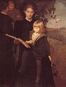 Mother and Child 192 - George de Forest Brush reproduction oil painting