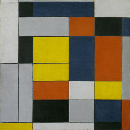 Composition with Grey Red Yellow and Blue c1920 - Piet Mondrian reproduction oil painting