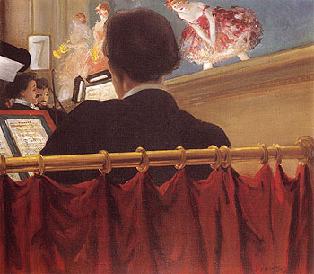 The Orchestra Pit Old Proctors Fifth Avenue Theatre c1906 - Everett Shinn reproduction oil painting