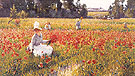 In Flanders Field Where Soldiers Sleep and Poppies Grow 1890 - Robert Vonnoh reproduction oil painting