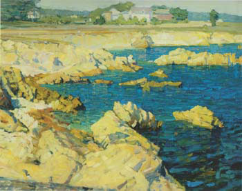 Pacific Grove Shoreline c1915 - Ernest Bruce Nelson reproduction oil painting