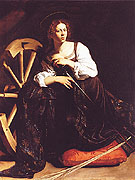 Saint Catherine of Alexandria c1598 - Caravaggio reproduction oil painting