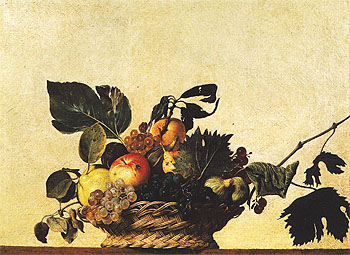 Basket of Fruit c1598 - Caravaggio reproduction oil painting