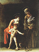 Madonna dei Palafranieri c1605 - Caravaggio reproduction oil painting