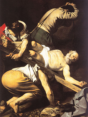 The Crucifixion of Saint Peter 1601 - Caravaggio reproduction oil painting