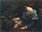 The Sleeping Spinner 1853 - Gustave Courbet reproduction oil painting