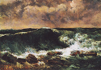 The Wave c1869 - Gustave Courbet reproduction oil painting