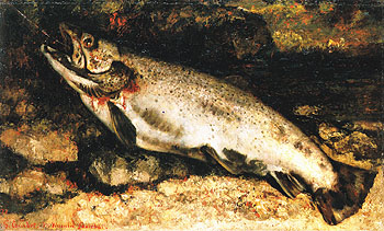 The Trout 1871 - Gustave Courbet reproduction oil painting