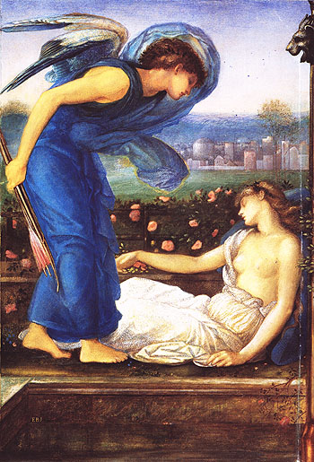 Cupid Finding Psyche c1865 - Edward Burne-Jones reproduction oil painting