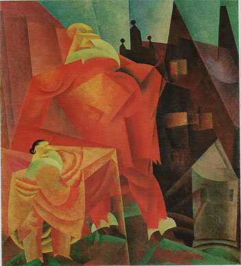 The Red Clown 1919 - Lyonel Feininger reproduction oil painting