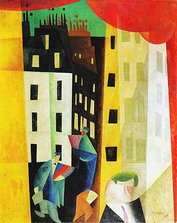 Architecture II The Man from Potin 1921 - Lyonel Feininger reproduction oil painting