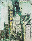 Rue St Jacques Paris 1953 - Lyonel Feininger reproduction oil painting