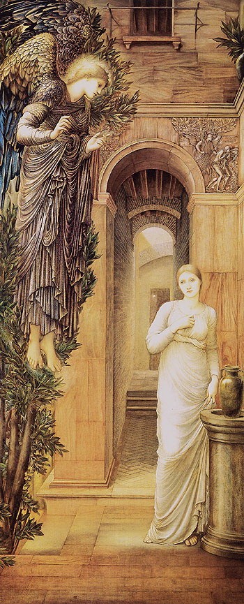 The Annunciation c1876 - Edward Burne-Jones reproduction oil painting