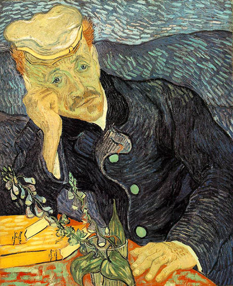 Portrait of Dr Gachet 1890 - Vincent van Gogh reproduction oil painting