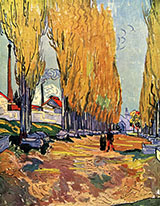 Les Alyscamps 1888 - Vincent van Gogh reproduction oil painting