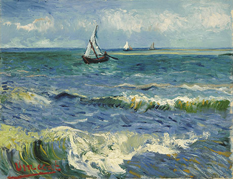 Seascape at Saintes Maries Arles early June 1888 - Vincent van Gogh reproduction oil painting