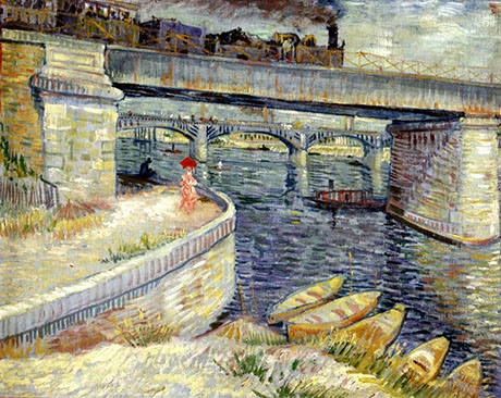 Seine Bridge near Asnieres 1887 - Vincent van Gogh reproduction oil painting