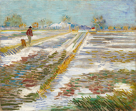 Landscape with Snow 1888 - Vincent van Gogh reproduction oil painting