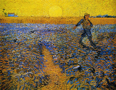 Sower with Setting Sun After Millet 1888 - Vincent van Gogh reproduction oil painting