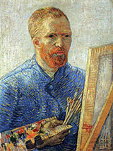 Self Portrait in front of an Easel 1888 - Vincent van Gogh reproduction oil painting