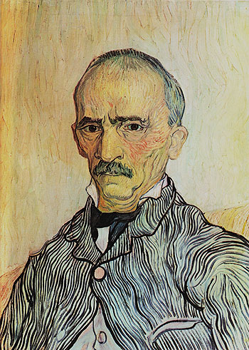 Portrait of Trabu Attendant at St Pauls Hospital 1889 - Vincent van Gogh reproduction oil painting