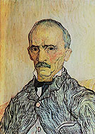 Portrait of Trabu Attendant at St Pauls Hospital 1889 - Vincent van Gogh reproduction oil painting