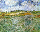 Plain near Auvers Wheatfields 1890 - Vincent van Gogh reproduction oil painting