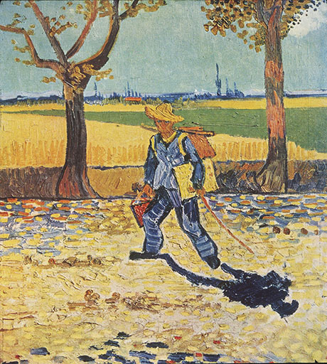 The Artist on the Road to Tarascon 1888 - Vincent van Gogh reproduction oil painting