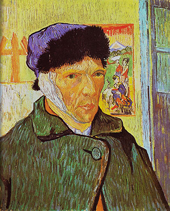 Self Portrait with Bandaged Ear Arles 1889 - Vincent van Gogh reproduction oil painting