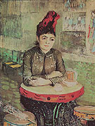 Woman at a Table in the Cafe du Tambourin 1887 - Vincent van Gogh reproduction oil painting